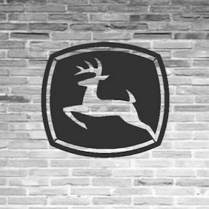 New John Deere Farm Deer Metal Sign Art Vintage Style Man Cave Tractor Laser Cut Metal Sign Tractors Agriculture Truck Artwork Decor Gift
