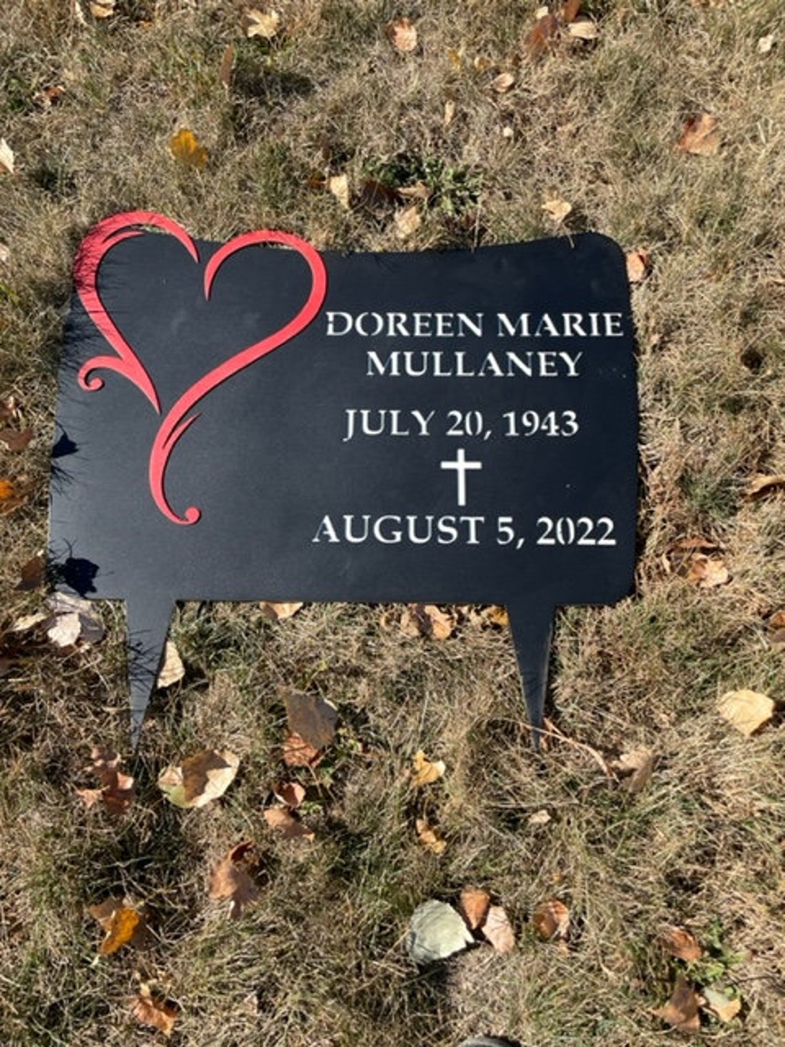 PERSONALIZED Grave Marker Headstone, Custom Name Memorial Plaque, Lost ...