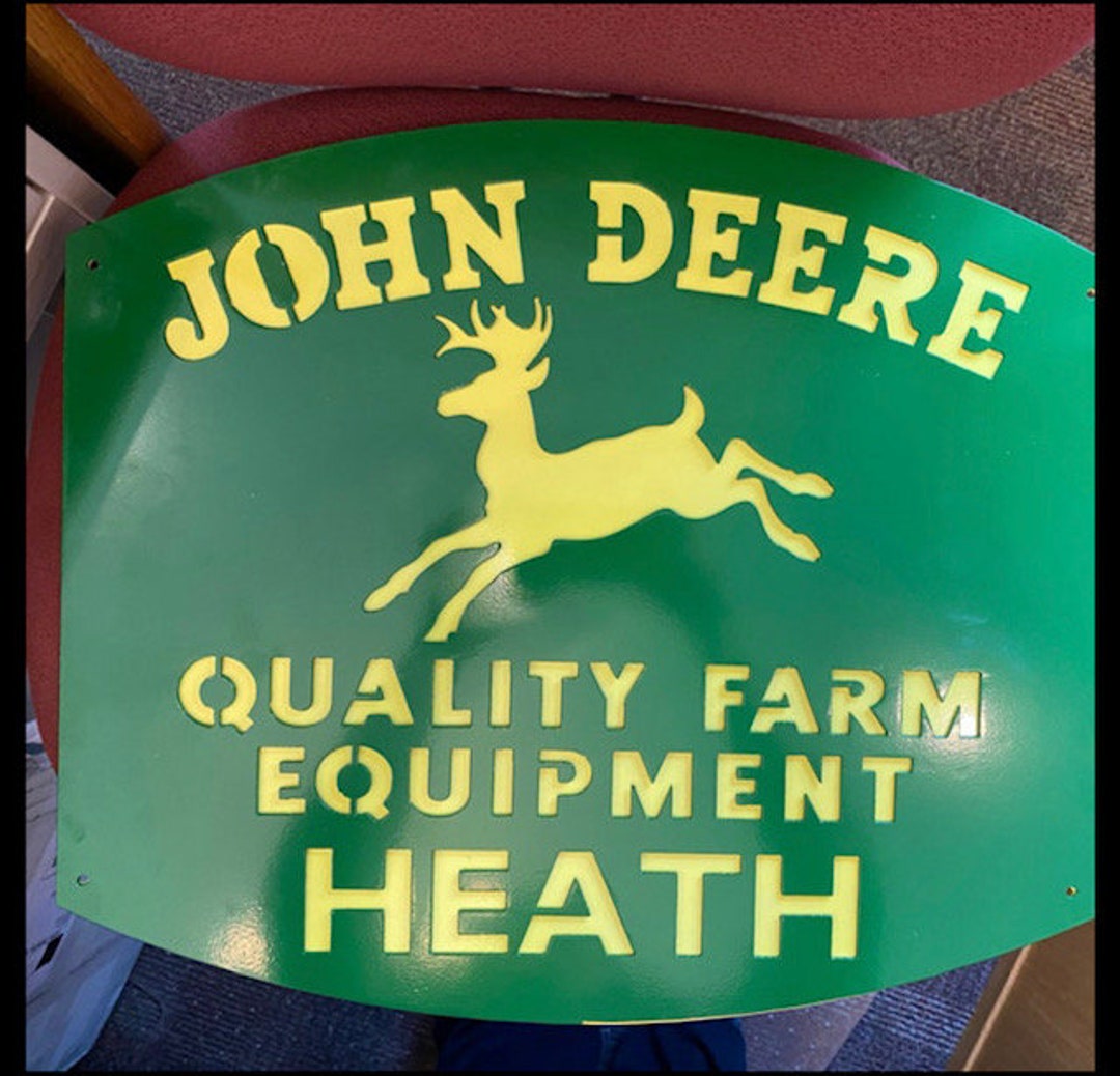 CUSTOMIZABLE John Deere Farm Equipment Metal Sign, Vintage Tractors Dad ...