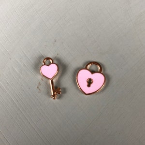 Lock and key earrings