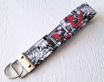 SPIDEY - Key Fob Wristlet Keychain - Lanyard - Keychain - Spider Man Comic Keychain