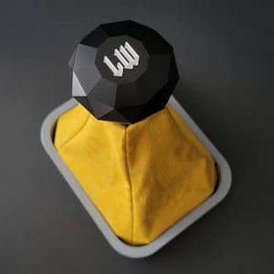 LEMON DROP - Funda universal para palanca de cambios con efecto desgastado amarillo - Funda hecha a mano - Ajuste universal - Accesorios para coche - Funda para palanca de cambios