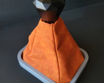 CREAMSICLE - Orange Custom Shift Boot - Orange Distressed Universal Shift Boot - Handmade Shift Boot Cover - Custom Shift Knob Boot