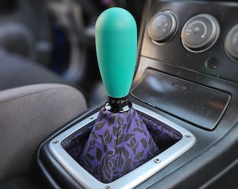 VICTORIAN ROSE - Midnight Purple Black Rose Universal Shift Boot - Handmade Shifter Boot - Custom Gothic Floral Shift Boot - Shift Knob