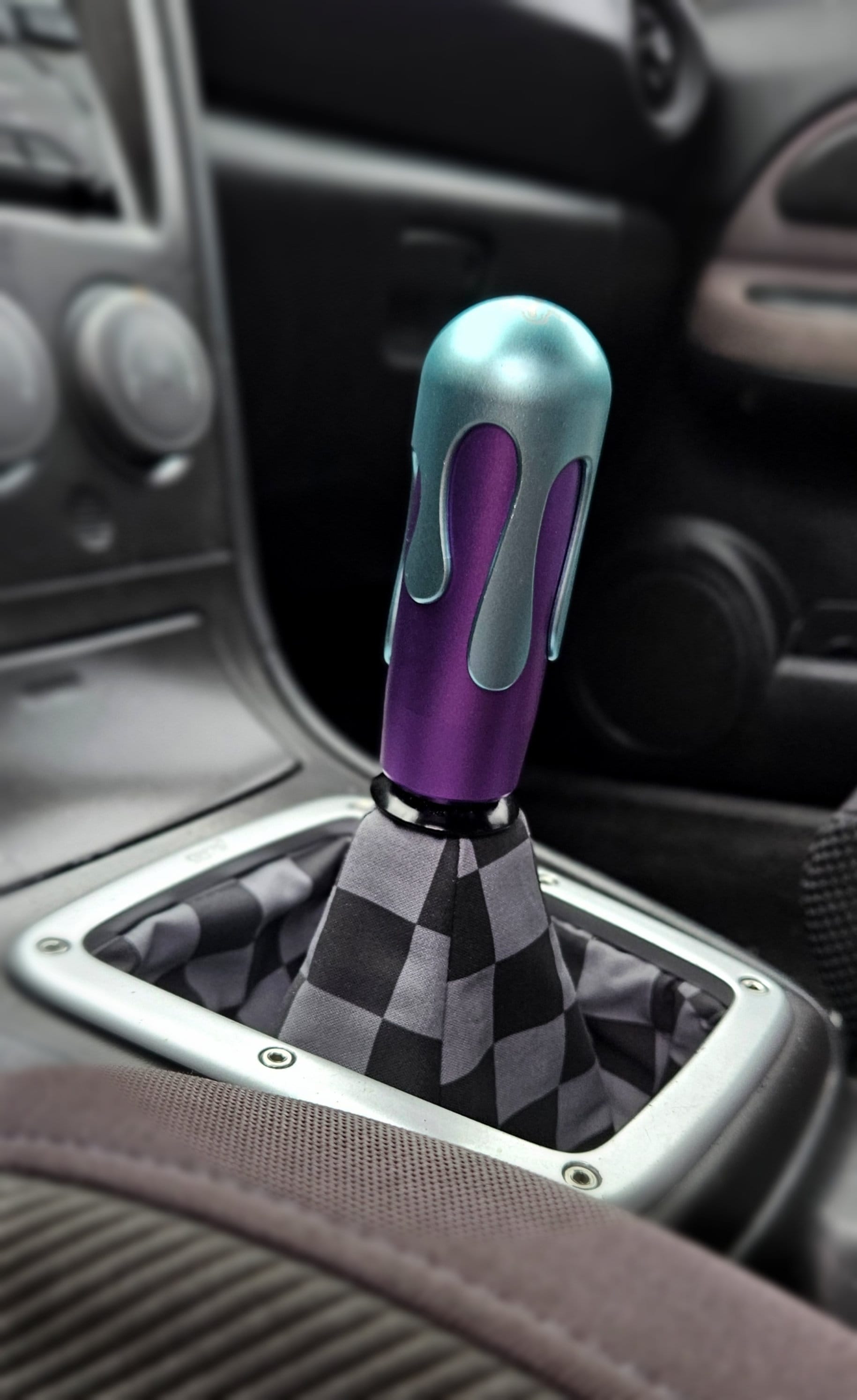 チェゲラッチョ CHECKMATE - 90s Grey Retro Checker Universal Shift Boot - Handmade