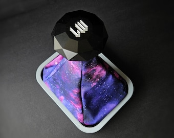 NOVA - Purple Pink Galaxy Themed Custom Shift Boot - Handmade Universal Shift Boot Cover - Pink Galaxy Shift Boot - Custom Shifter Knob Boot