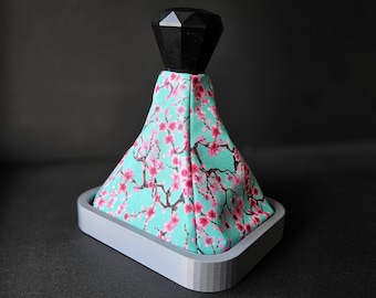 OCHA - Mint Sakura Cherry Blossom Universal Shift Boot - Handmade Shift Boot Cover - Universal Fitment - Custom Car Accessories - Floral