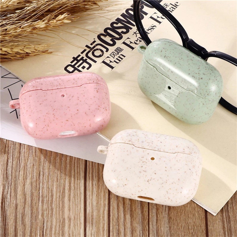 Eco Friendly Sustainable Wheat Straw Airpod Case Etsy