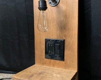 Industrial Hanging Nightstand (Wall mounted) made to order