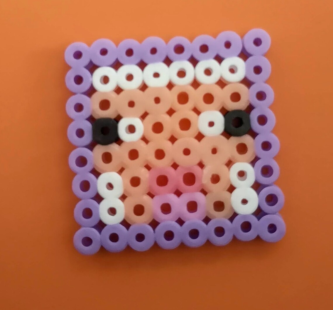 Minecraft sheep pixel art perler beads Etsy