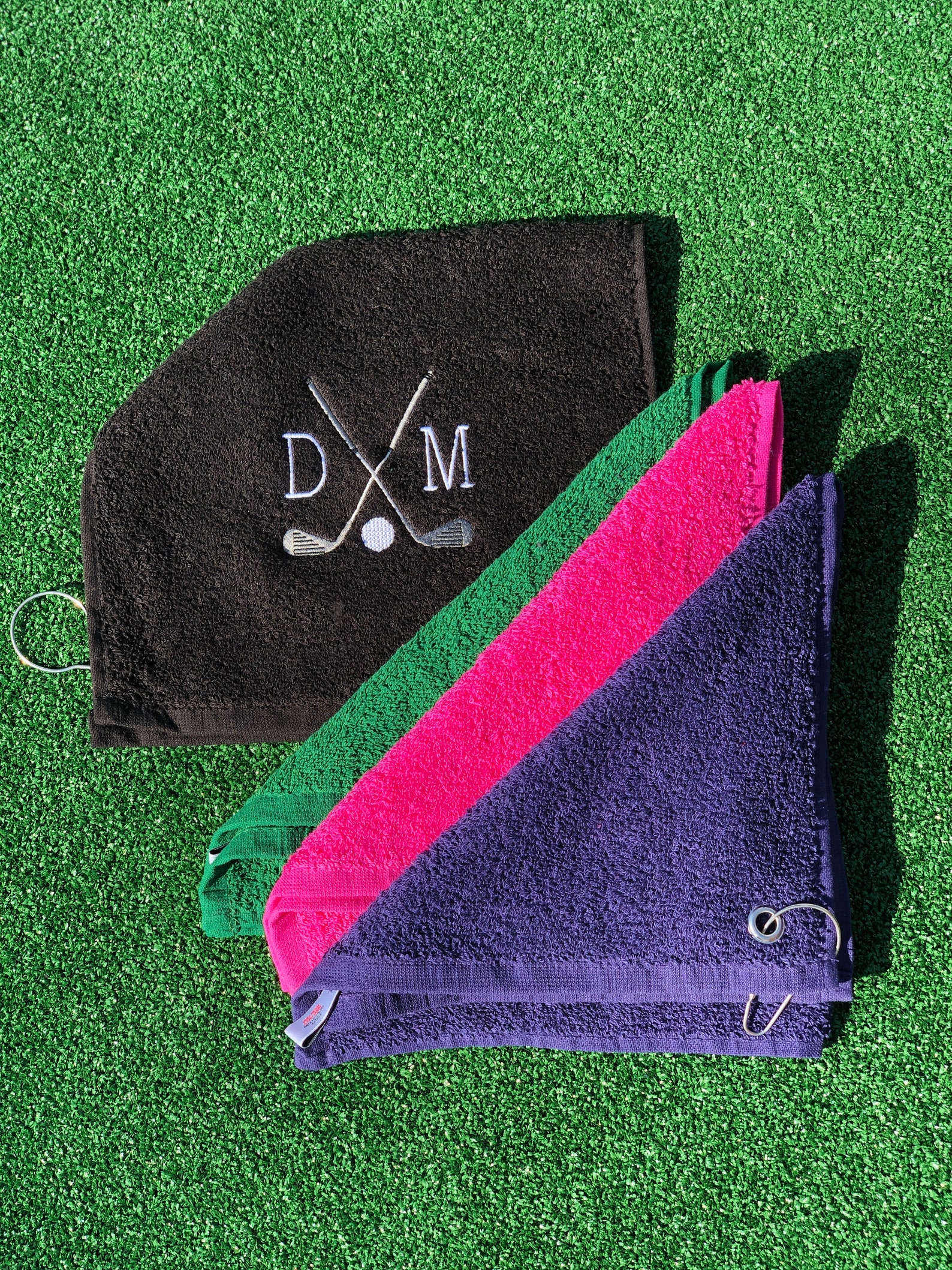 Personalised Embroidered Golf Shoe Bag and Towel All Colours Etsy UK