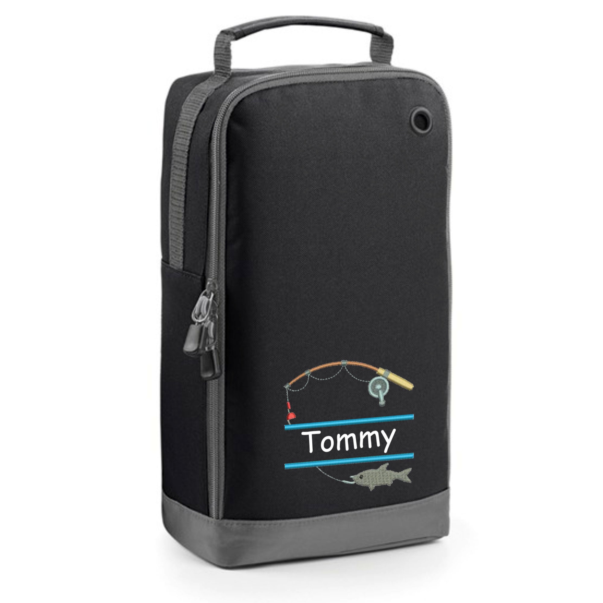Personalised Embroidered Fishing Accessory Bag - Monogrammed Motif and Name Initials or wording Free P&P