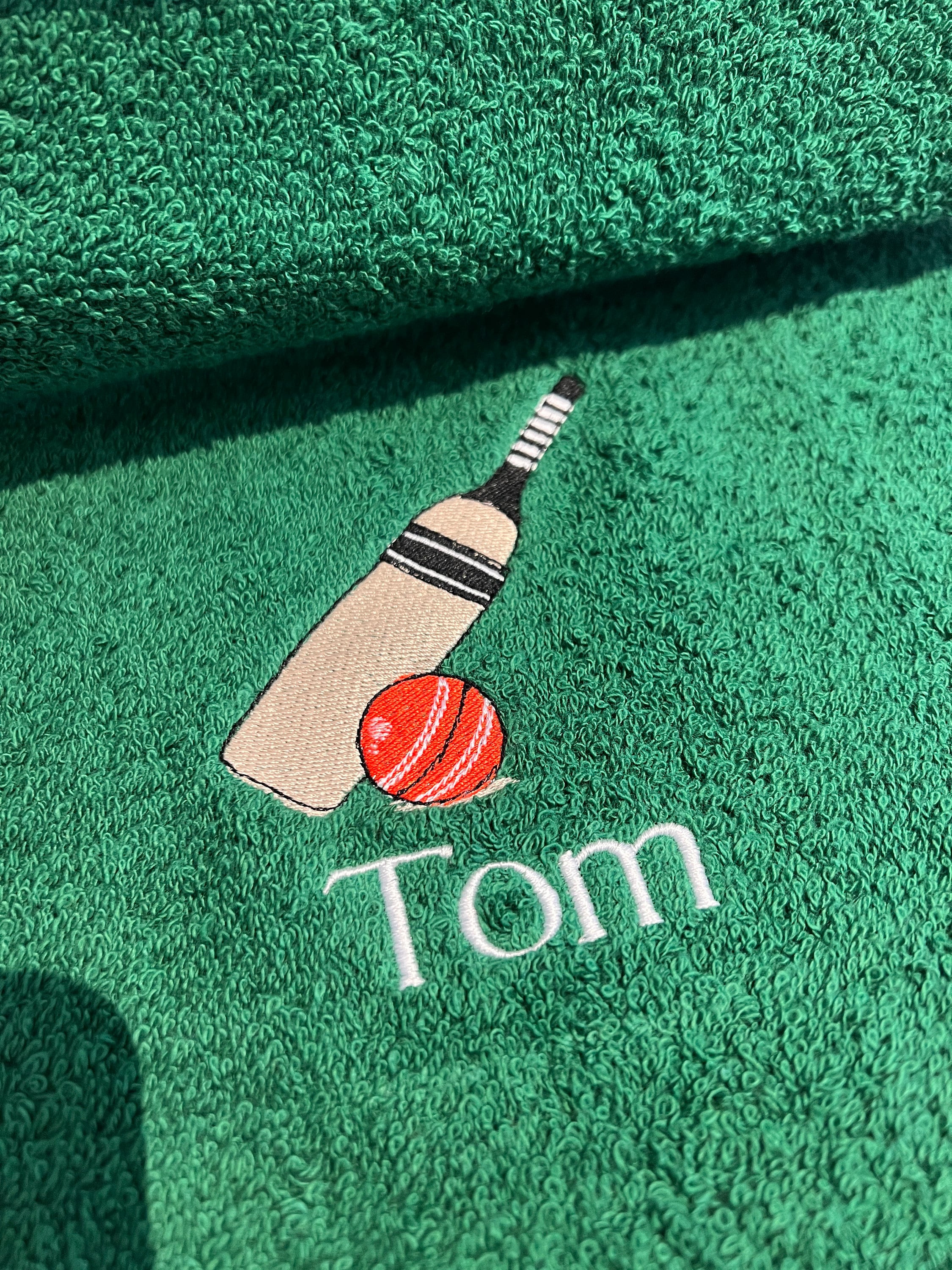 Personalised Embroidered Name Cricket Towel Cricket Gift Etsy UK