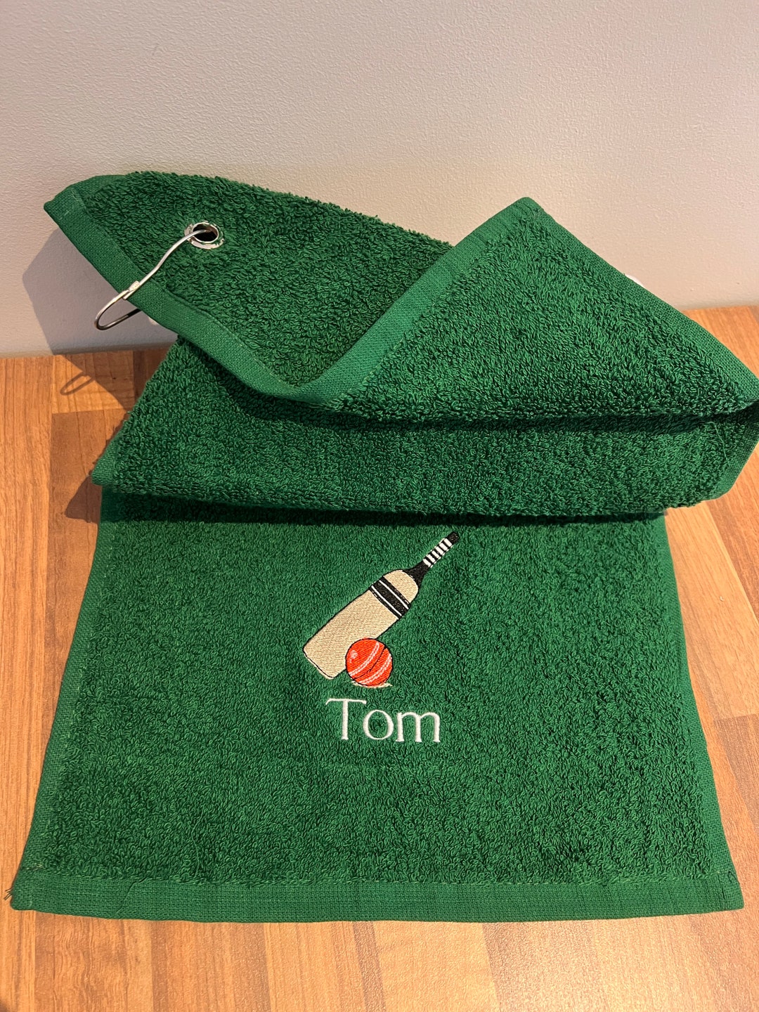 Personalised Embroidered Name Cricket Towel Cricket Gift Personalised