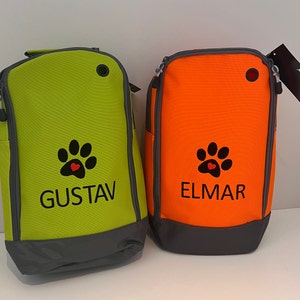 Sac d'accessoires pour chien personnalisé pour la promenade et les voyages. Différentes couleurs. Frais d'expédition et de livraison gratuits