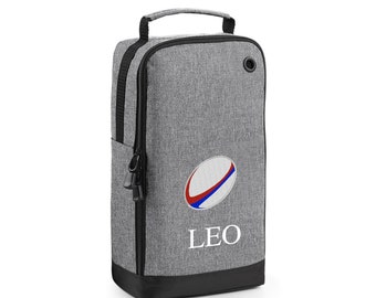 Rugby Shoe Bag Personalised Customised With Embroidered Name - Monogrammed Shoe / Boot  /Accessory