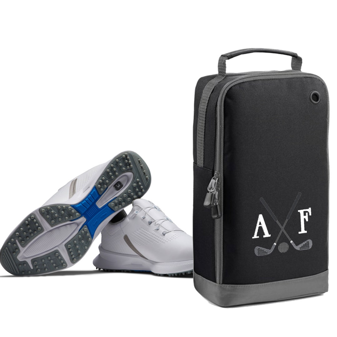 Golf Shoe Bag Personalised With Embroidered Initials Monogrammed Golf
