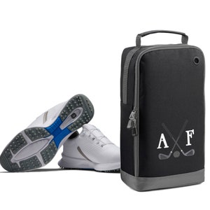 Golf Shoe Bag Personalised With Embroidered Initials - Monogrammed Golf Clubs Logo