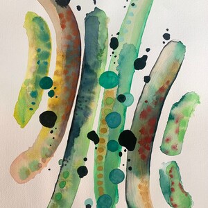 Original watercolor &quot;Green Water&quot; 12x16&quot;
