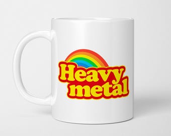 Heavy Metal Rainbow Ceramic Mug - Rock Music Fan Gift
