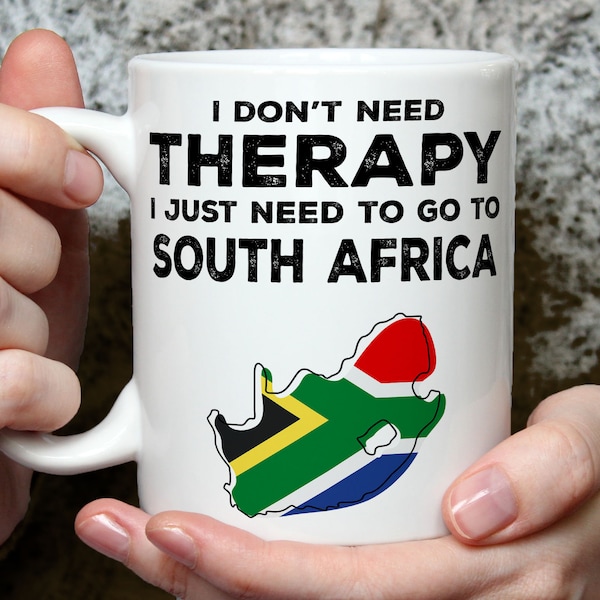 South Africa Lover Gift, South Africa Mug, South Africa Flag, South African Vacation, Travel Lover, Funny Therapy, South Africa Holiday Cup