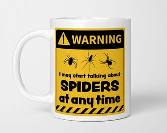 Funny Spider Lover Mug: Warning Creepy Crawlies Gift
