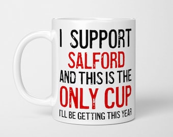 Taza de aficionado del Salford: regalo divertido para los aficionados