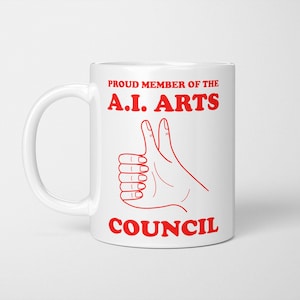 Mug Conseil des arts IA : cadeau pour graphiste
