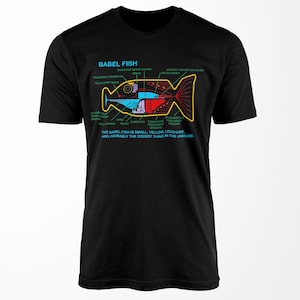 Hitchhiker's Guide Babel Fish Diagram T-Shirt: Sci-Fi Geek Gift