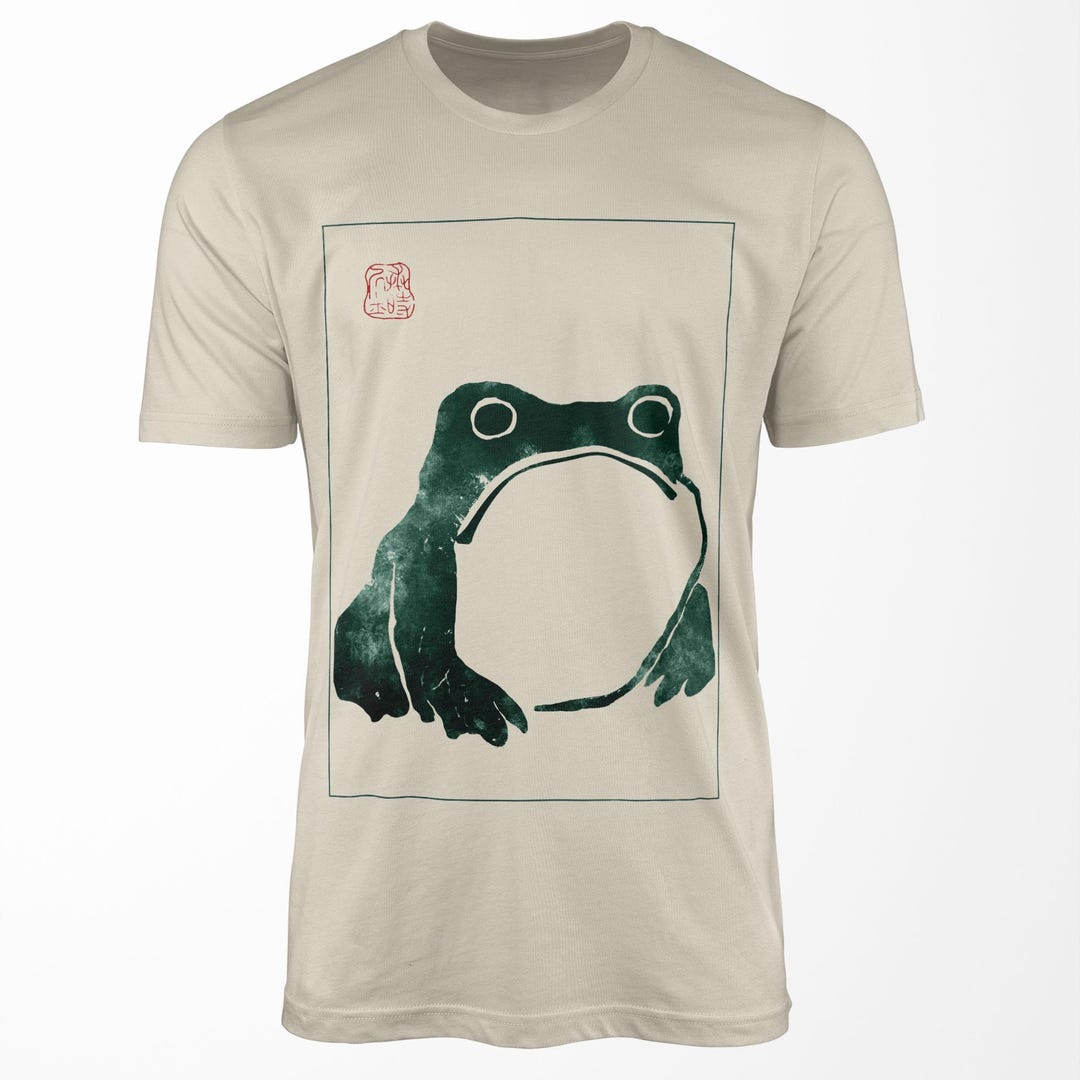 Unimpressed Frog T-shirt: Matsumoto Hoji Japanese Art Cotton Tee