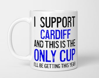 Taza de aficionado del Cardiff: regalo divertido para los aficionados