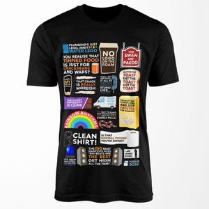 Peep Show Quotes T-Shirt: Funny TV Sitcom Mark and Jeremy Cotton Tee