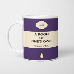 Virginia Woolf Mug: A Room of One's Own Literary Book Cover