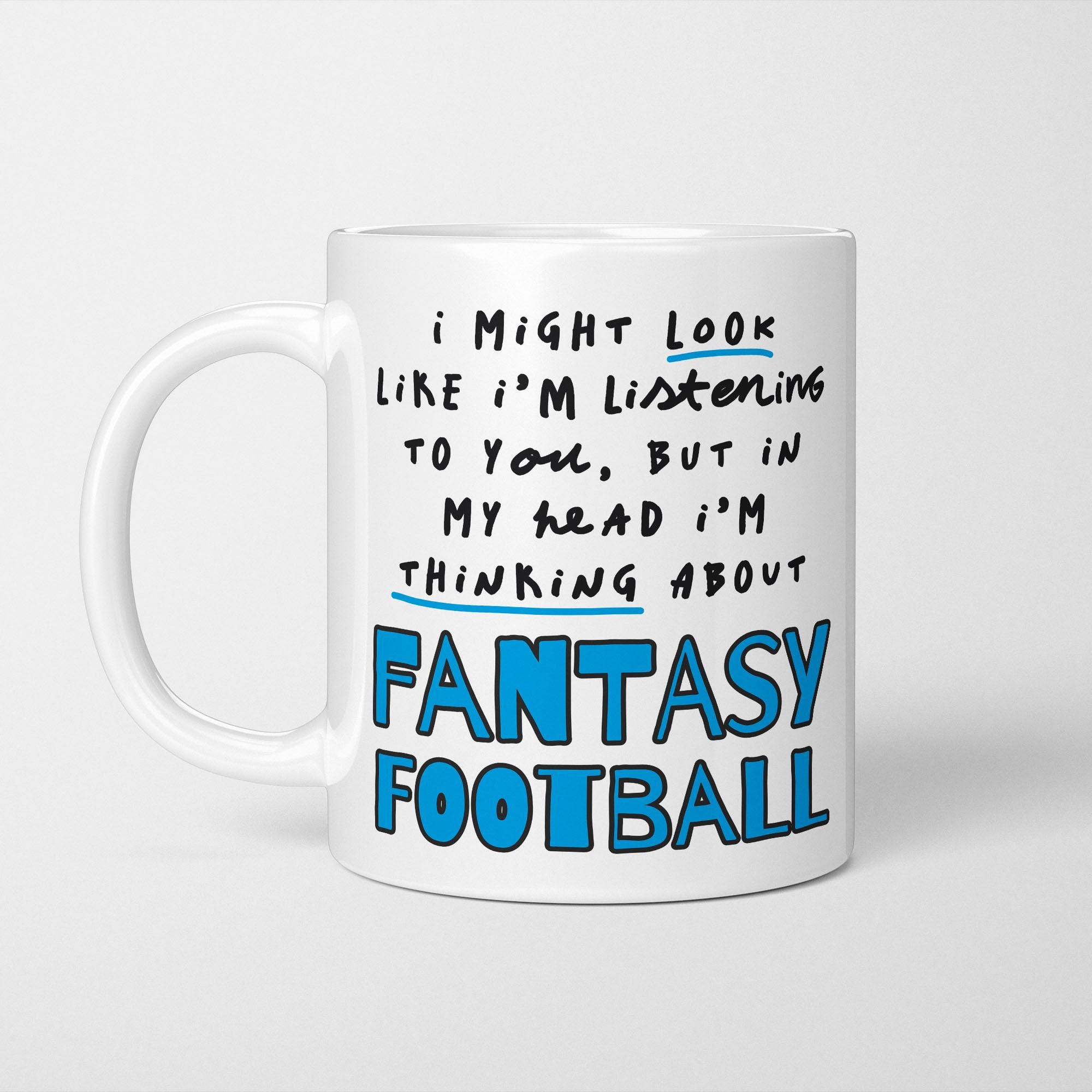 Mug Blanc En Céramique Personnalisé – Toujours Penser Au Football – Cadeau Frère