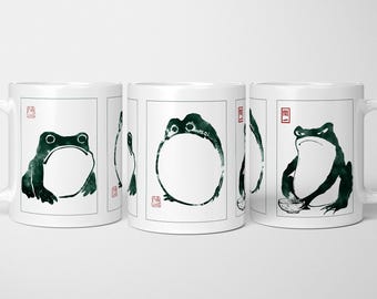Unimpressed Frog Mug: Matsumoto Hoji Japanese Art, Cottagecore Toad
