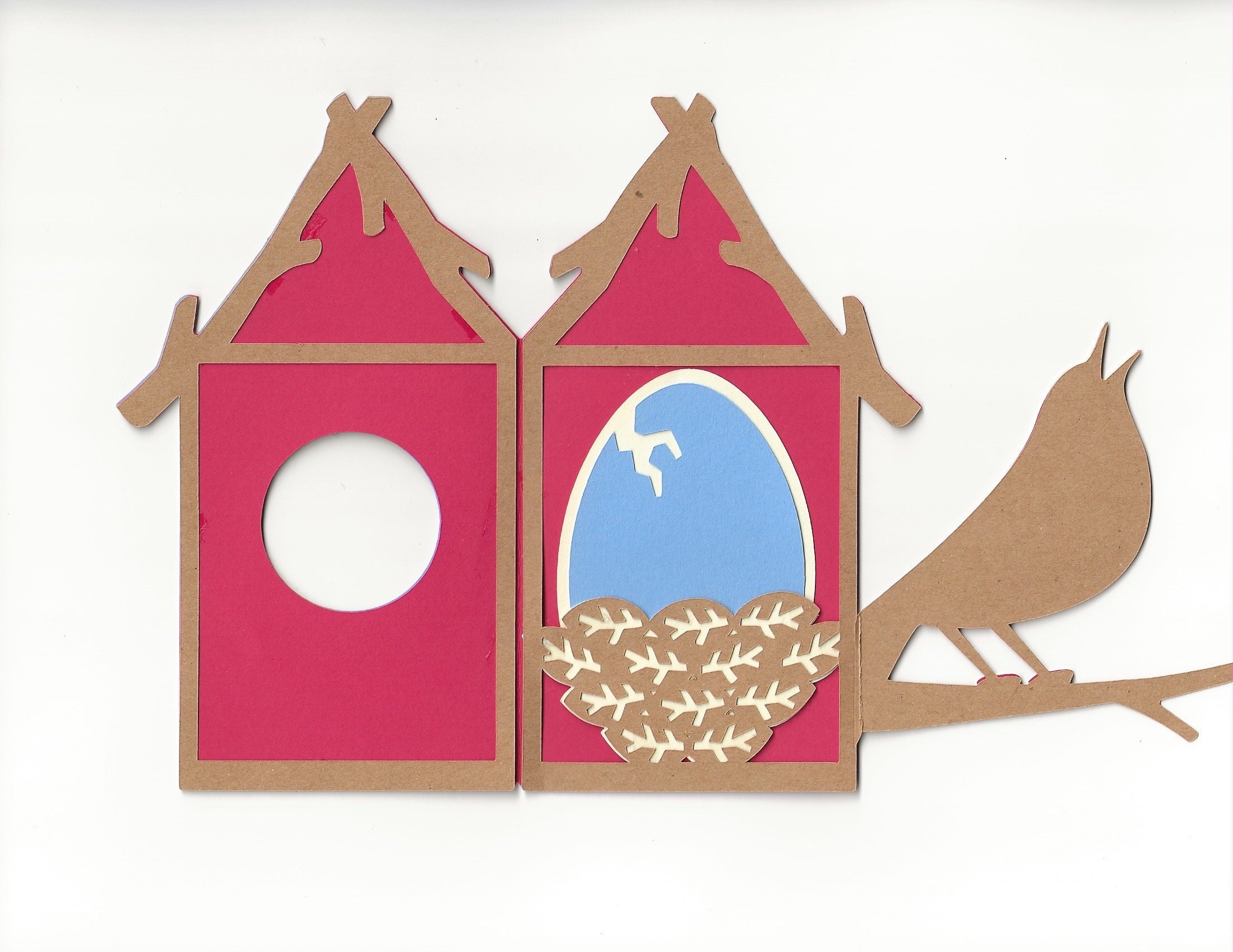 Birdhouse Greeting Card Handmade Cards Thinking of You Just Etsy