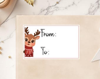 Personalized Christmas Gift Stickers , Name Gift Tag Stickers, Holiday Labels, Customized Name Labels Kids