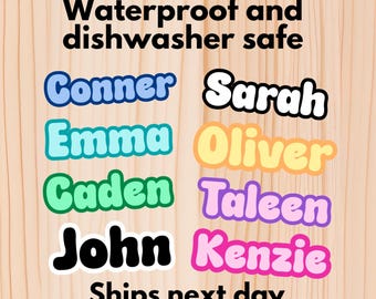 Waterproof Name Stickers – Dishwasher Safe School Labels