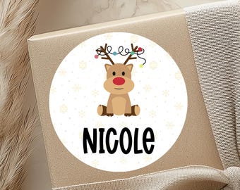 Personalized Christmas Gift Stickers , Name Gift Tag Stickers, Holiday Labels, Customized Name Labels Kids
