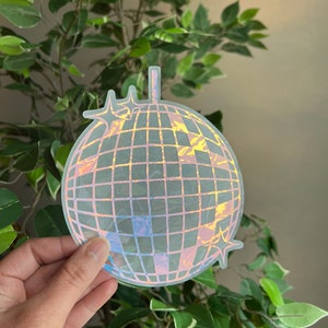 Disco ball rainbow Sun catcher, Sticker, disco ball sticker, rainbow window cling, Rainbow Maker sticker, Window Decal, Mom Easter gift