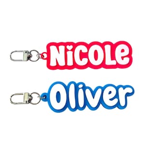 Personalized Name Keychain | Custom 3D Printed Keychain with Name | Backpack, Bag, Gift