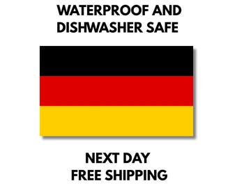 Germany Flag Sticker, Germany National Flag, Vinyl Travel Stickers, German Stickers, Souvenir Water Bottle Sticker