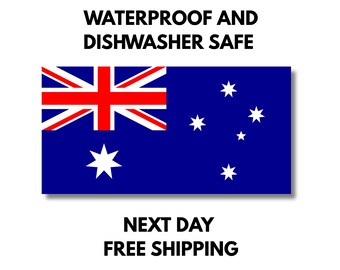 Australian Flag Sticker, Vinyl Travel Stickers, Australia Flag, Water Bottle Sticker, Laptop Decals, Luggage Sticker, Souvenir Gifts