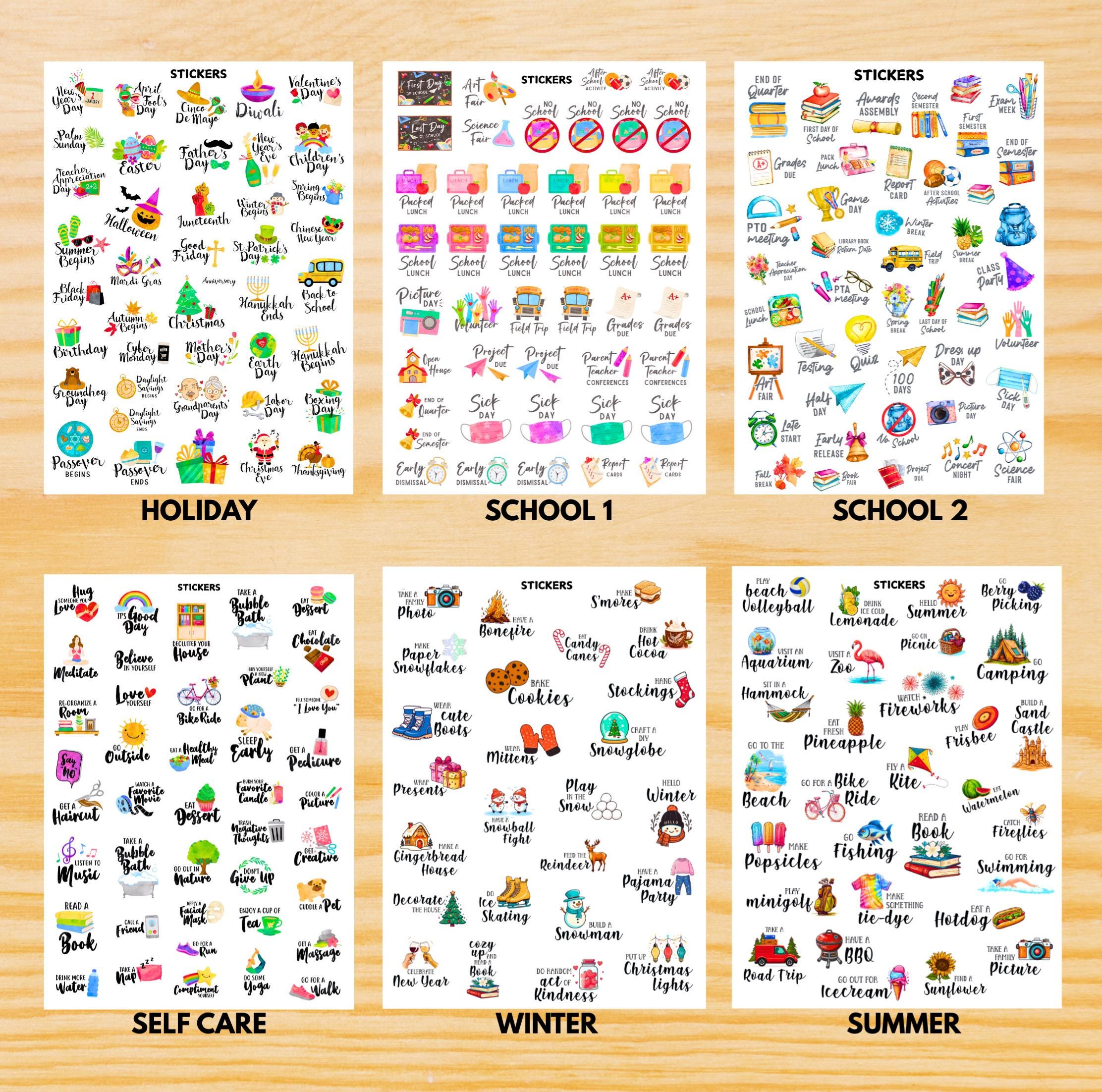 Holiday Planner Sticker Sheet | Christmas Planning Stickers | Travel ...