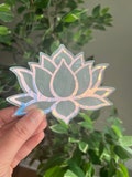 Lotus flower suncatcher sticker, prism sun catcher sticker, window cling, window film, rainbow maker, car decal, Birthday, window sticker