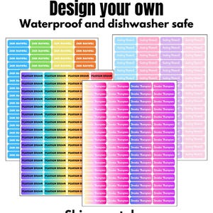 Waterproof Daycare Labels, Dishwasher Safe Stickers, Name Stickers, School Supply, Name Labels, Customized Labels, Water bottle name labels