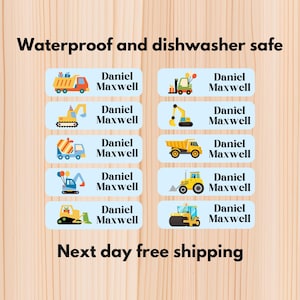 Autos wasserdichte Tagespflege Aufkleber, spülmaschinenfeste Aufkleber, Namensaufkleber, Schulbedarf, Namensetiketten, benutzerdefinierte Etiketten, Wasserflaschenetiketten