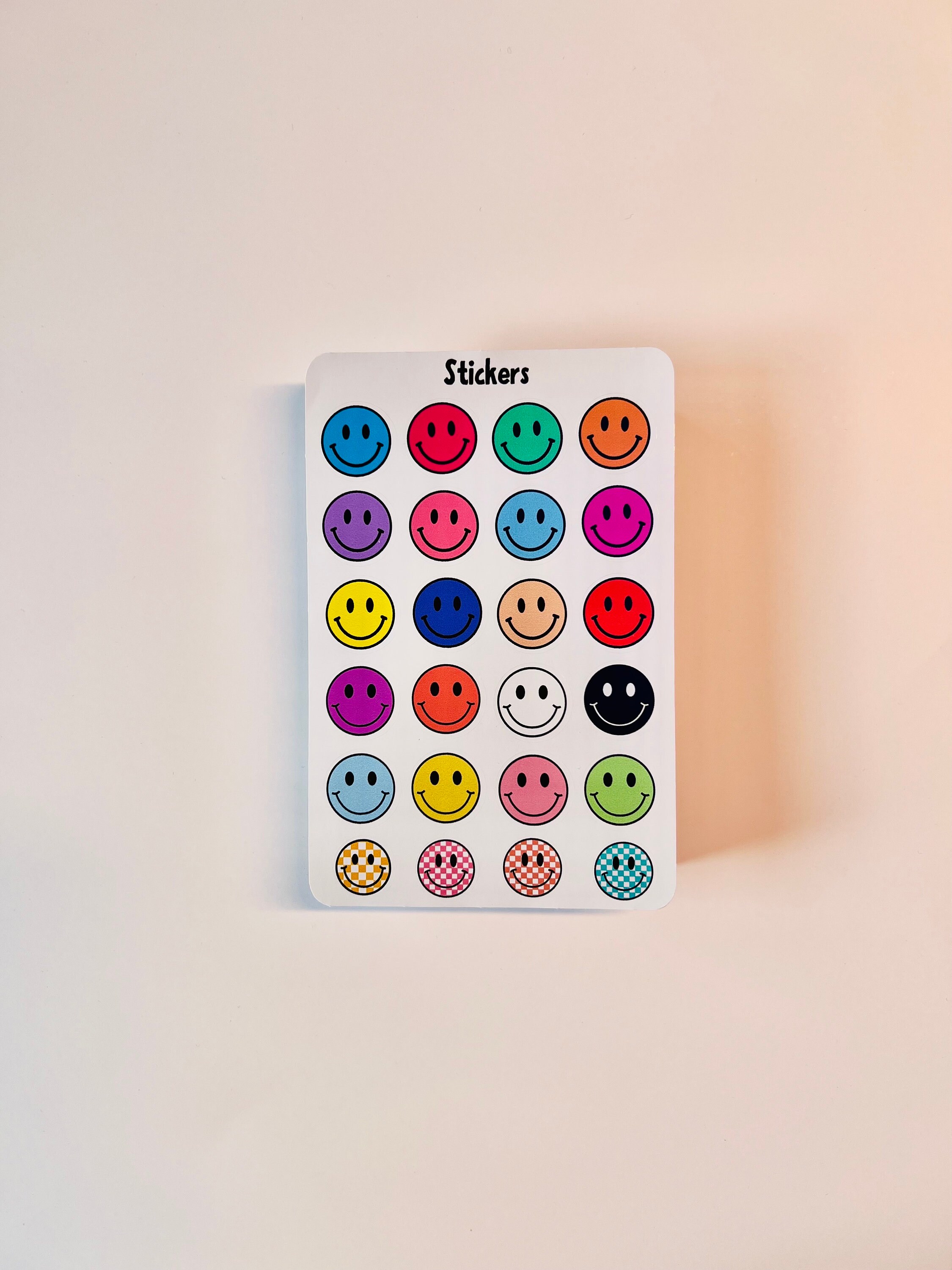 Circle Stickers Dots Happy Face Labels SMARSTICKER Happy Face Stickers ...