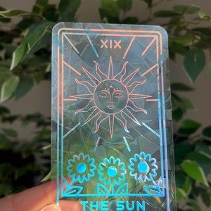 Capteur de soleil et carte de tarot tournesol, sticker pour fenêtre, sticker pour fenêtre, film pour fenêtre, fabricant arc-en-ciel, sticker céleste, sticker prisme esthétique