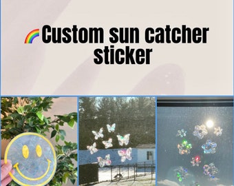 Custom suncatcher decal, window cling, window film, custom sticker, rainbow making sun catcher sticker, window prism, car decal custom decal